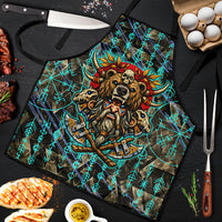 Viking Berserker Bear Warrior Apron Norse Mythology Rune Sigil Illustration