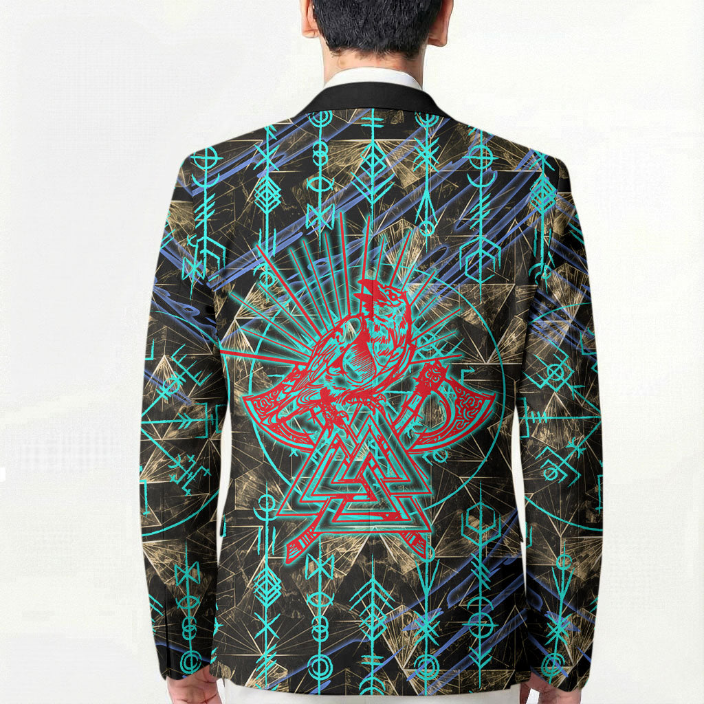 Viking Berserker Bear Warrior Blazer Norse Mythology Rune Sigil Illustration