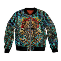 Viking Berserker Bear Warrior Bomber Jacket Norse Mythology Rune Sigil Illustration