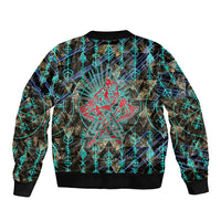 Viking Berserker Bear Warrior Bomber Jacket Norse Mythology Rune Sigil Illustration