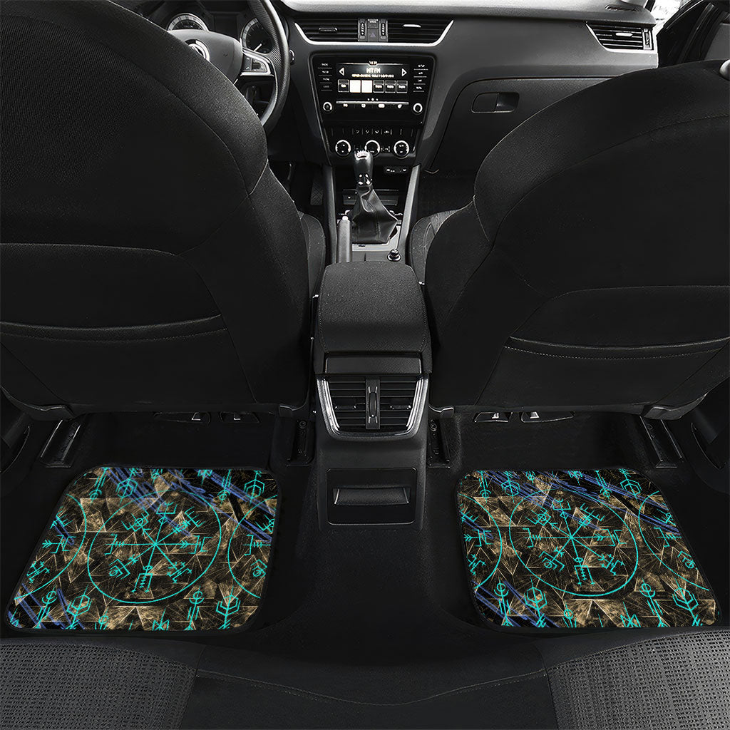 Viking Berserker Bear Warrior Car Mats Norse Mythology Rune Sigil Illustration