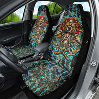 Viking Berserker Bear Warrior Car Seat Cover Norse Mythology Rune Sigil Illustration