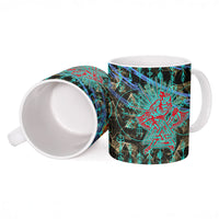 Viking Berserker Bear Warrior Ceramic Mug Norse Mythology Rune Sigil Illustration