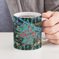 Viking Berserker Bear Warrior Ceramic Mug Norse Mythology Rune Sigil Illustration