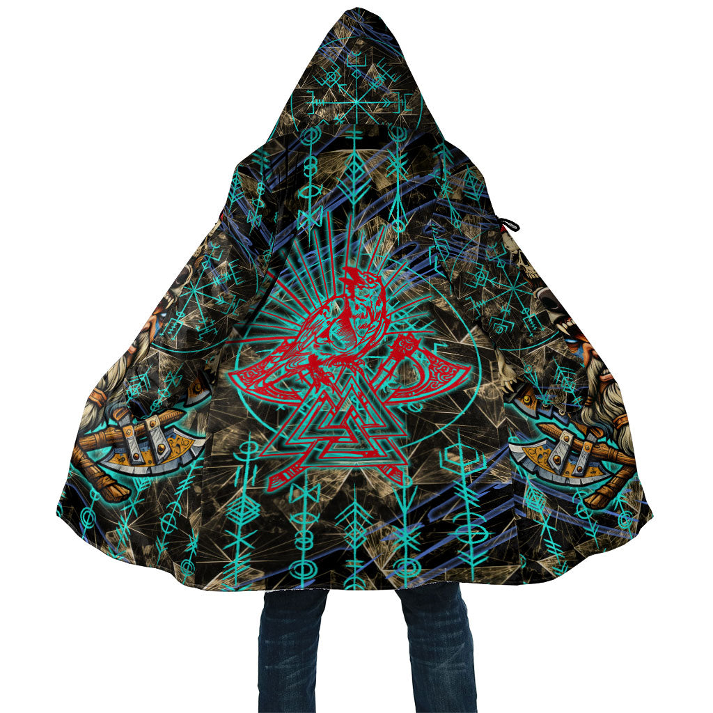 Viking Berserker Bear Warrior Cloak Norse Mythology Rune Sigil Illustration
