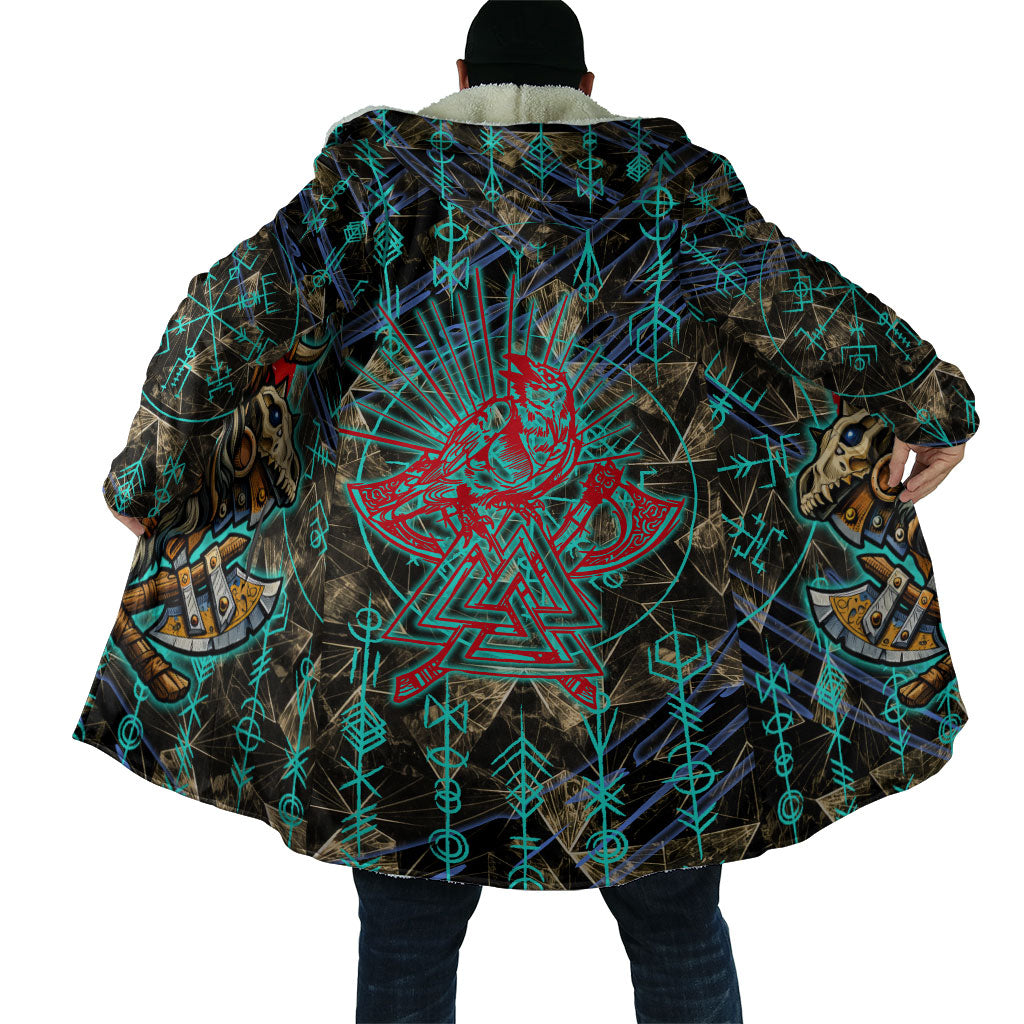 Viking Berserker Bear Warrior Cloak Norse Mythology Rune Sigil Illustration