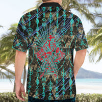 Viking Berserker Bear Warrior Hawaiian Shirt Norse Mythology Rune Sigil Illustration