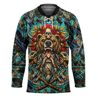Viking Berserker Bear Warrior Hockey Jersey Norse Mythology Rune Sigil Illustration