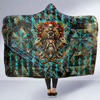 Viking Berserker Bear Warrior Hooded Blanket Norse Mythology Rune Sigil Illustration
