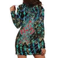 Viking Berserker Bear Warrior Hoodie Dress Norse Mythology Rune Sigil Illustration