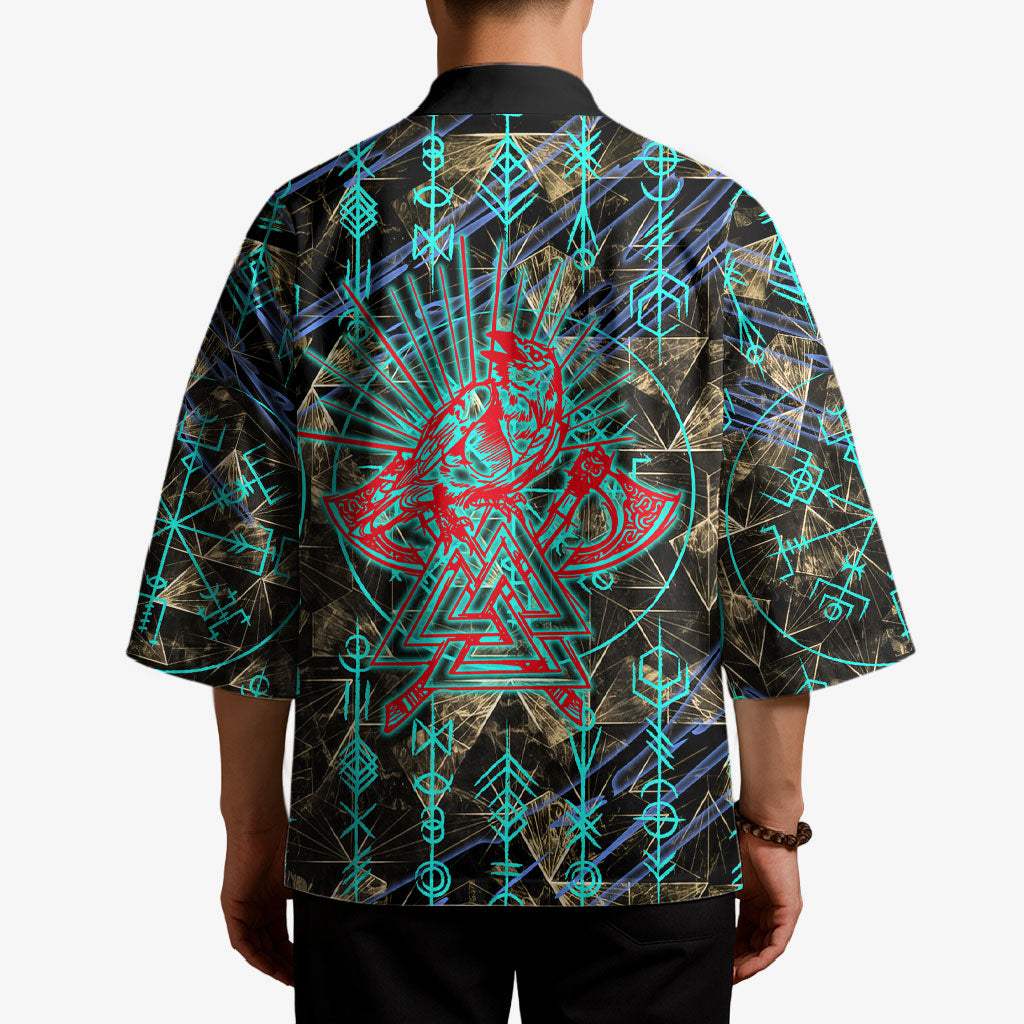 Viking Berserker Bear Warrior Kimono Norse Mythology Rune Sigil Illustration