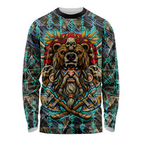 Viking Berserker Bear Warrior Long Sleeve Shirt Norse Mythology Rune Sigil Illustration