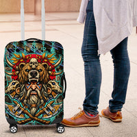 Viking Berserker Bear Warrior Luggage Cover Norse Mythology Rune Sigil Illustration