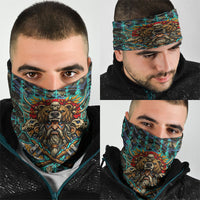 Viking Berserker Bear Warrior Neck Gaiter Norse Mythology Rune Sigil Illustration
