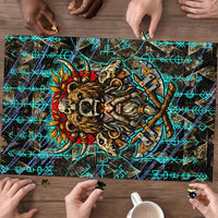 Viking Berserker Bear Warrior Puzzle Norse Mythology Rune Sigil Illustration