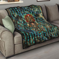 Viking Berserker Bear Warrior Quilt Norse Mythology Rune Sigil Illustration