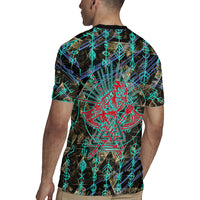 Viking Berserker Bear Warrior Rugby Jersey Norse Mythology Rune Sigil Illustration