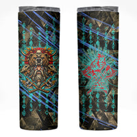 Viking Berserker Bear Warrior Skinny Tumbler Norse Mythology Rune Sigil Illustration