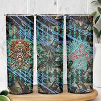 Viking Berserker Bear Warrior Skinny Tumbler Norse Mythology Rune Sigil Illustration