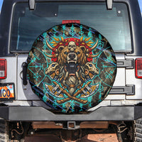 Viking Berserker Bear Warrior Spare Tire Cover Norse Mythology Rune Sigil Illustration