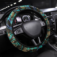 Viking Berserker Bear Warrior Steering Wheel Cover Norse Mythology Rune Sigil Illustration