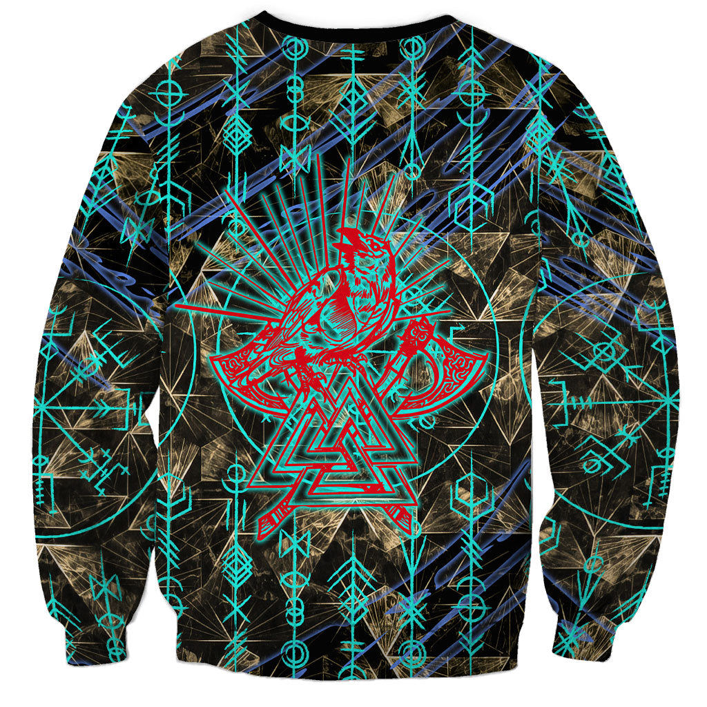 Viking Berserker Bear Warrior Sweatshirt Norse Mythology Rune Sigil Illustration
