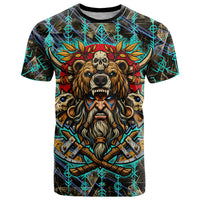 Viking Berserker Bear Warrior T Shirt Norse Mythology Rune Sigil Illustration