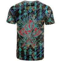 Viking Berserker Bear Warrior T Shirt Norse Mythology Rune Sigil Illustration
