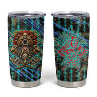 Viking Berserker Bear Warrior Tumbler Cup Norse Mythology Rune Sigil Illustration