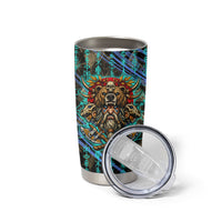 Viking Berserker Bear Warrior Tumbler Cup Norse Mythology Rune Sigil Illustration