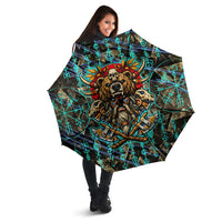 Viking Berserker Bear Warrior Umbrella Norse Mythology Rune Sigil Illustration