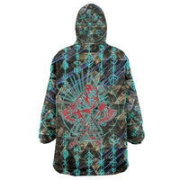 Viking Berserker Bear Warrior Wearable Blanket Hoodie Norse Mythology Rune Sigil Illustration