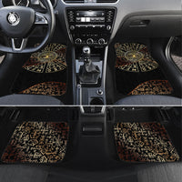 Viking Shieldmaiden and Yggdrasil Car Mats Norse Rune Circle Mythology Illustration