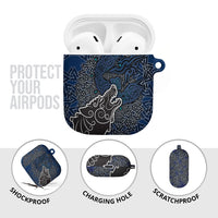 Viking Wolf and Valknut AirPods Case Nordic Knotwork Rune Illustration