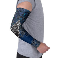 Viking Wolf and Valknut Arm Sleeves Nordic Knotwork Rune Illustration