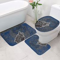 Viking Wolf and Valknut Bathroom Set Nordic Knotwork Rune Illustration