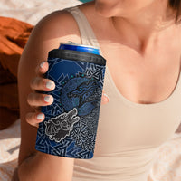 Viking Wolf and Valknut 4 in 1 Can Cooler Tumbler Nordic Knotwork Rune Illustration