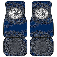 Viking Wolf and Valknut Car Mats Nordic Knotwork Rune Illustration