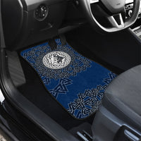 Viking Wolf and Valknut Car Mats Nordic Knotwork Rune Illustration
