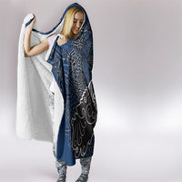 Viking Wolf and Valknut Hooded Blanket Nordic Knotwork Rune Illustration