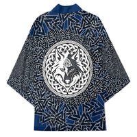 Viking Wolf and Valknut Kimono Nordic Knotwork Rune Illustration