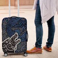 Viking Wolf and Valknut Luggage Cover Nordic Knotwork Rune Illustration