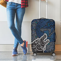 Viking Wolf and Valknut Luggage Cover Nordic Knotwork Rune Illustration
