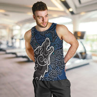Viking Wolf and Valknut Men Tank Top Nordic Knotwork Rune Illustration
