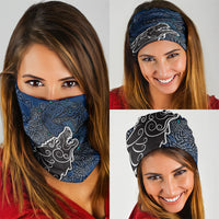 Viking Wolf and Valknut Neck Gaiter Nordic Knotwork Rune Illustration