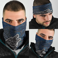 Viking Wolf and Valknut Neck Gaiter Nordic Knotwork Rune Illustration