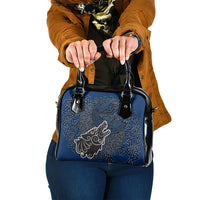 Viking Wolf and Valknut Shoulder Handbag Nordic Knotwork Rune Illustration
