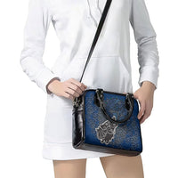 Viking Wolf and Valknut Shoulder Handbag Nordic Knotwork Rune Illustration