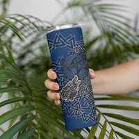 Viking Wolf and Valknut Skinny Tumbler Nordic Knotwork Rune Illustration