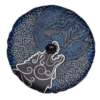 Viking Wolf and Valknut Spare Tire Cover Nordic Knotwork Rune Illustration